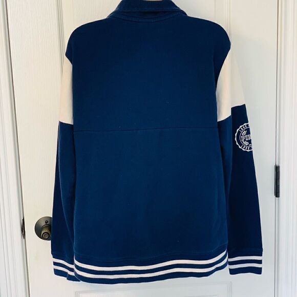 Victoria’s Secret PINK Blue and White Collegiate Quarter Zip Sweatshirt! ❤️ - Picture 4 of 5